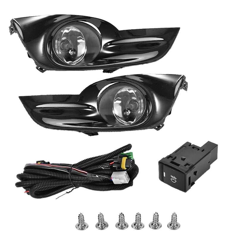 for 2013-2015 Altima Sedan 4Dr Clear Fog Lights Lamps Kits Switch+Harness