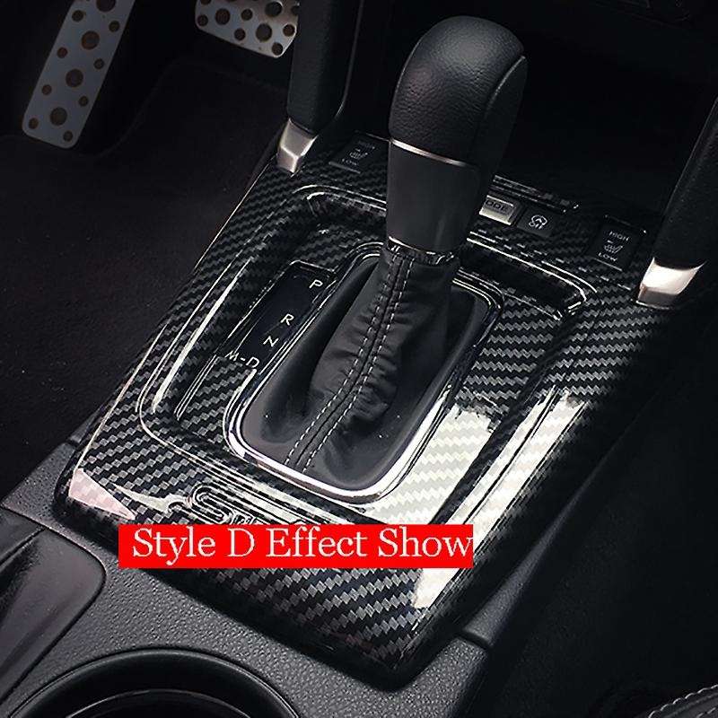 for 2013-2018 Car Gear Shift Knob Panel Cover Trim Decor Frame Sticker Accessories, Matt Black