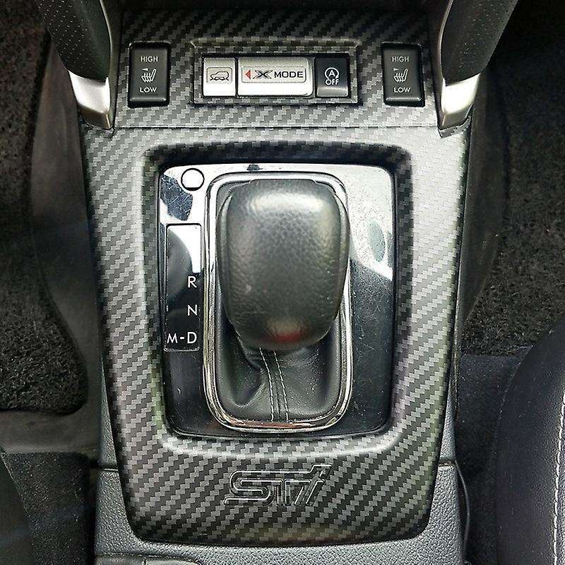 for 2013-2018 Gear Shift Knob Panel Cover Trim Decor Frame Sticker Car Accessories, Matte Carbon Fib