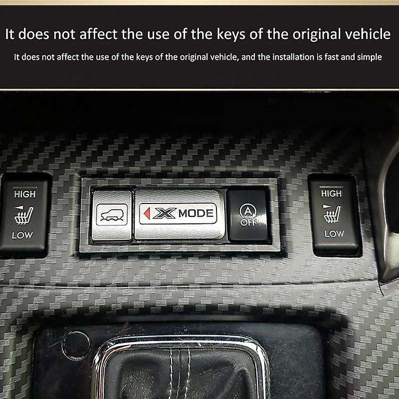 for 2013-2018 Gear Shift Knob Panel Cover Trim Decor Frame Sticker Car Accessories, Matte Carbon Fib