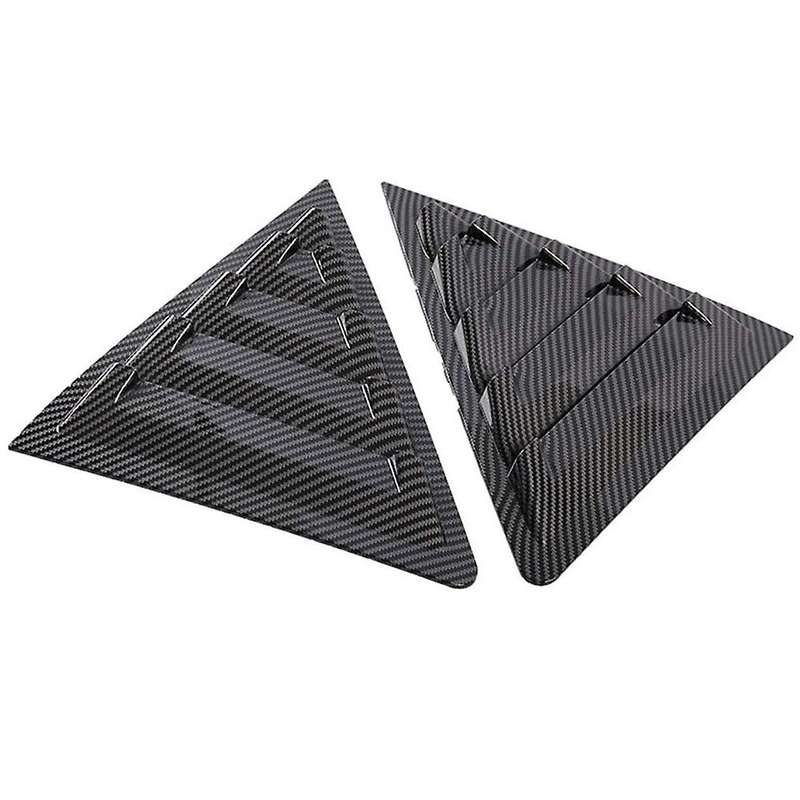 for 2013-2018 Car Rear Side Window Louvers Scoop Shade Cover Blind Trim Accessories,Carbon Fiber