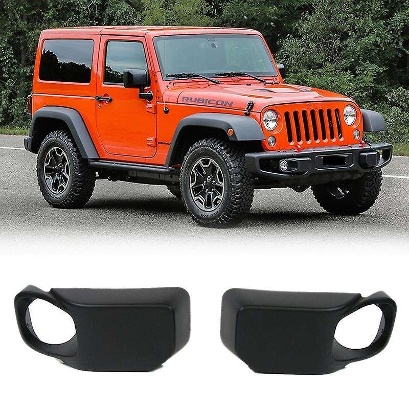 for 2013-2017 Wrangler Front Left + Right Steel Bumper Fog Light Lamp Covers 68231962aa
