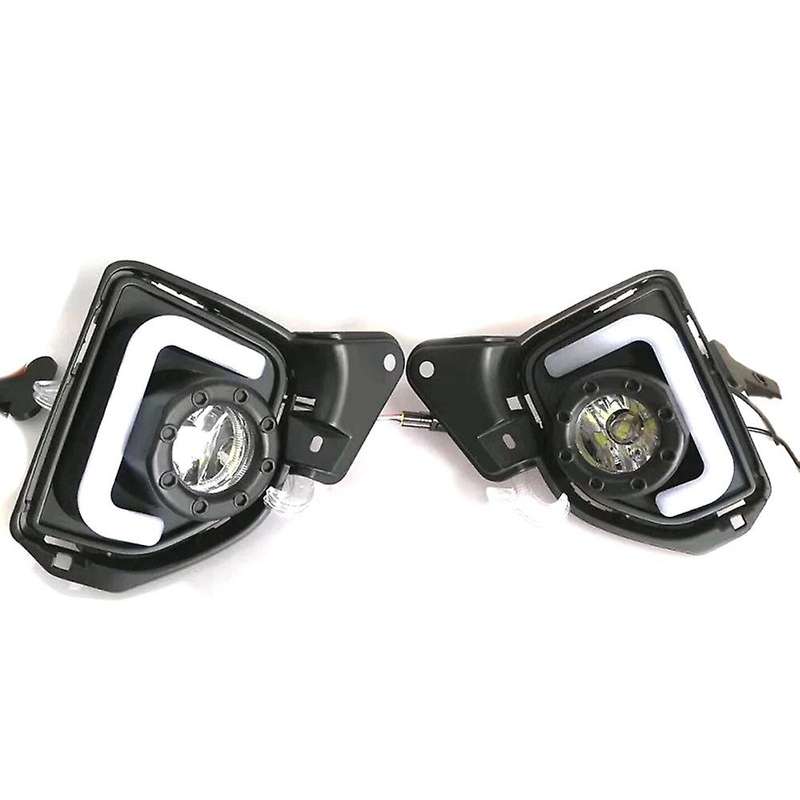 for 2014 2015 2016 2017 2018 Front Fog Light Lamp Led DRL Daytime Running Light with Switch Harness