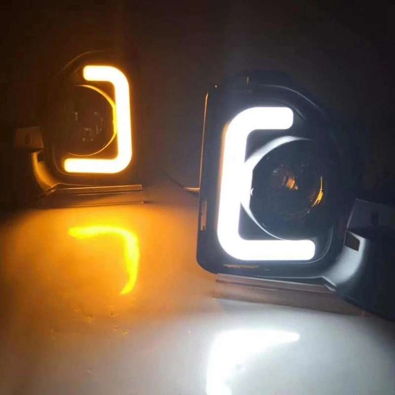 for 2014 2015 2016 2017 2018 Front Fog Light Lamp Led DRL Daytime Running Light with Switch Harness