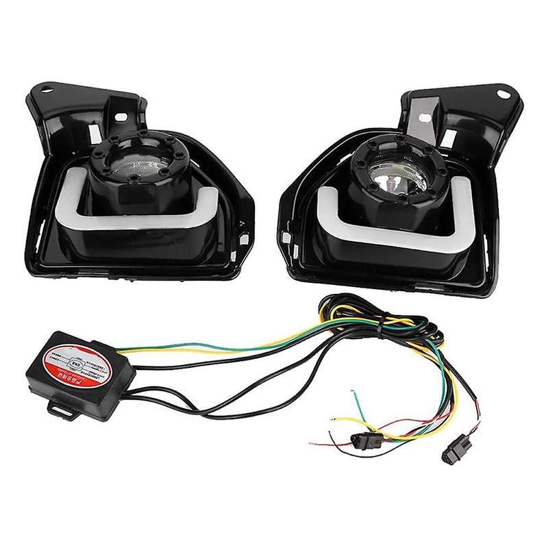 for 2014 2015 2016 2017 2018 Front Fog Light Lamp Led DRL Daytime Running Light with Switch Harness