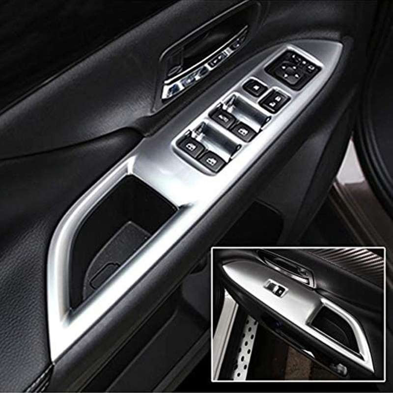 for 2014 2015 2016 2017 2018 2019 Chrome Door Window Armrest Switch Button Knob Panel Cover Trim