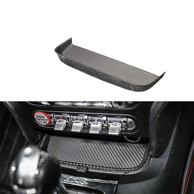 for 2014 -2018 Carbon Fiber Car Gear Shift Panel Storage Box Organizer Tray Cover Trim Decoration,Ma