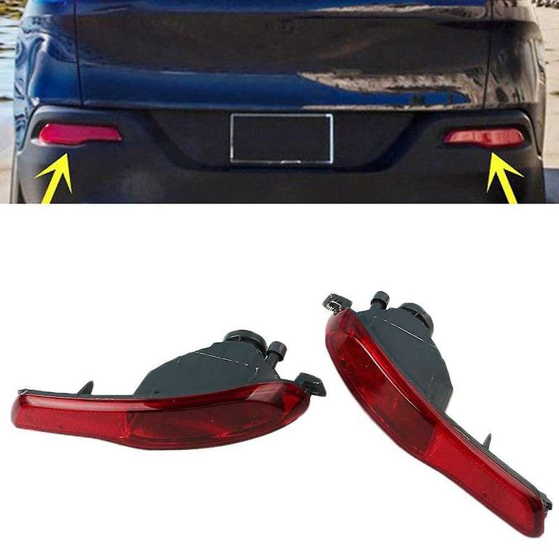 for 2014 2015 2016 Red Reflective Rear Bumper Lights Assembly Fog Light 68102877Ac 68102876Ac