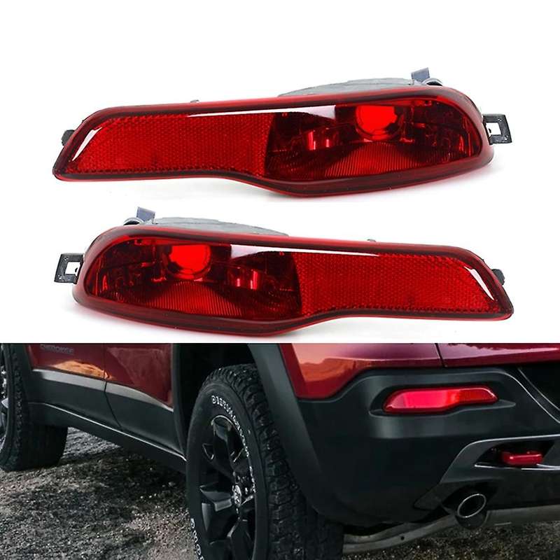 for 2014 2015 2016 Red Reflective Rear Bumper Lights Assembly Fog Light 68102877Ac 68102876Ac