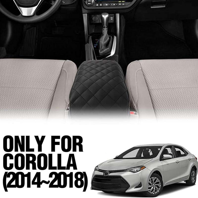 for 2014-2018 Car Center Console Armrest Pad Cover PU Leather Armrests Box Protection Cushion