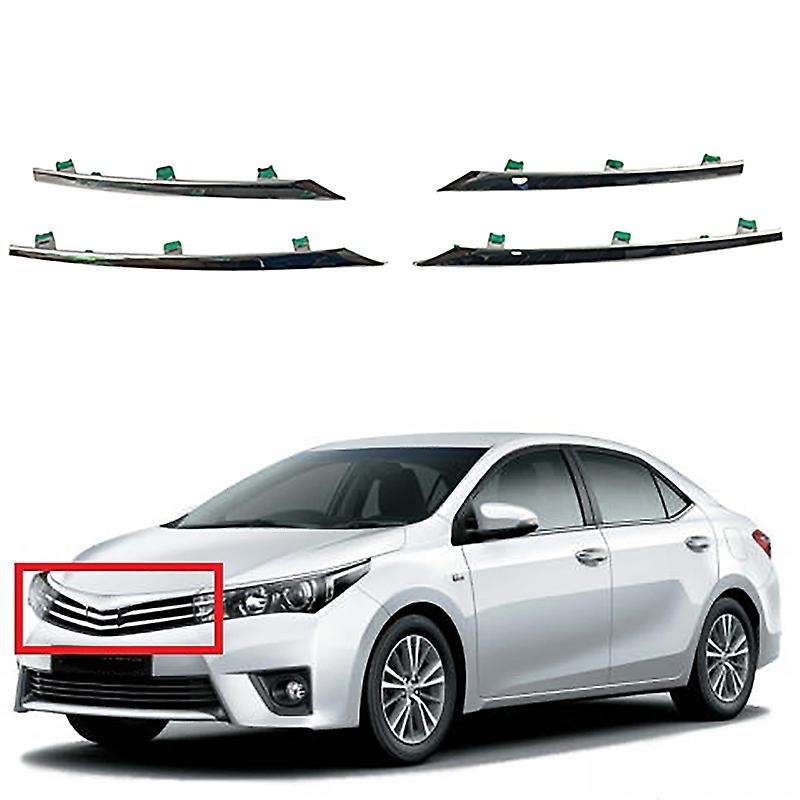 for 2014-2016 Front Bumper Upper Grill Moulding Cover Trim Front Center Grill Trims