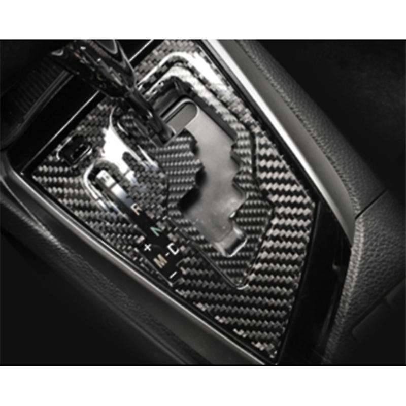 for 2014-2018 Carbon Fiber Centre Console Gear Shift Panel Trim