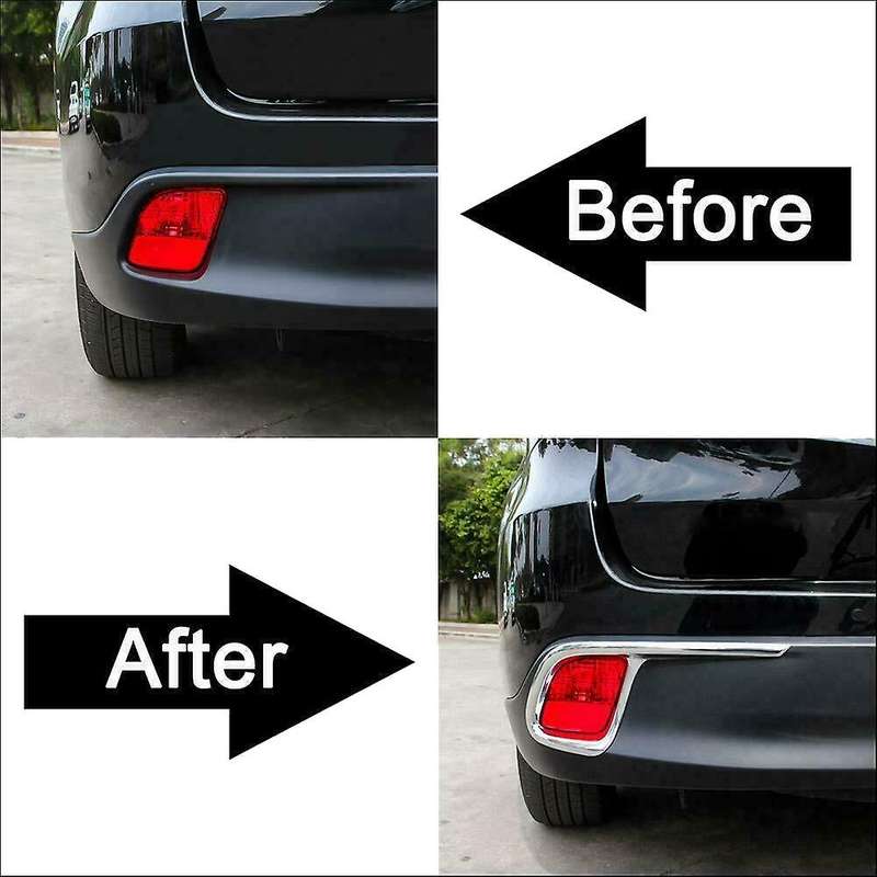 for 2014-2018 Chrome Rear Bumper Fog Light Lamp Cover Frame Trim Decoration