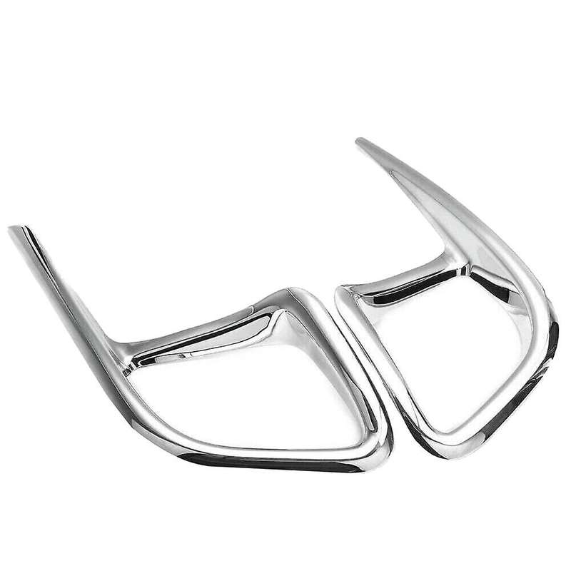 for 2014-2018 Chrome Rear Bumper Fog Light Lamp Cover Frame Trim Decoration