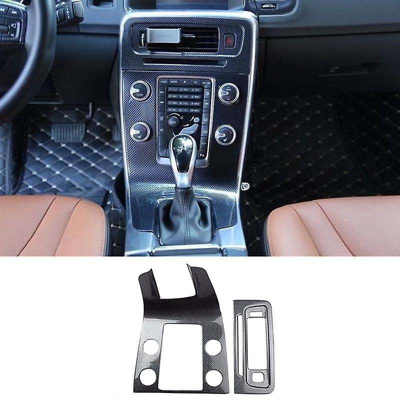 for 2014-2018 S60 Central Control Panel Decoration Cover Trim Frame Car Interior Accessories Carbon