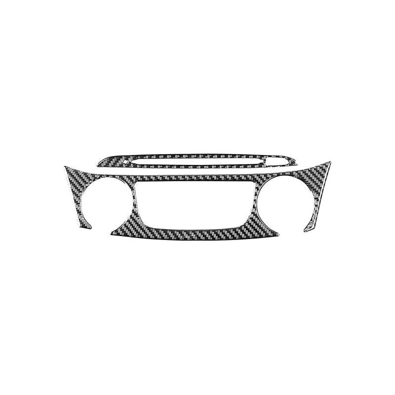 for 2014-2020 Soft Carbon Fiber Car Central Control Air Conditioner Buttons Cover Trim Sticker Acce