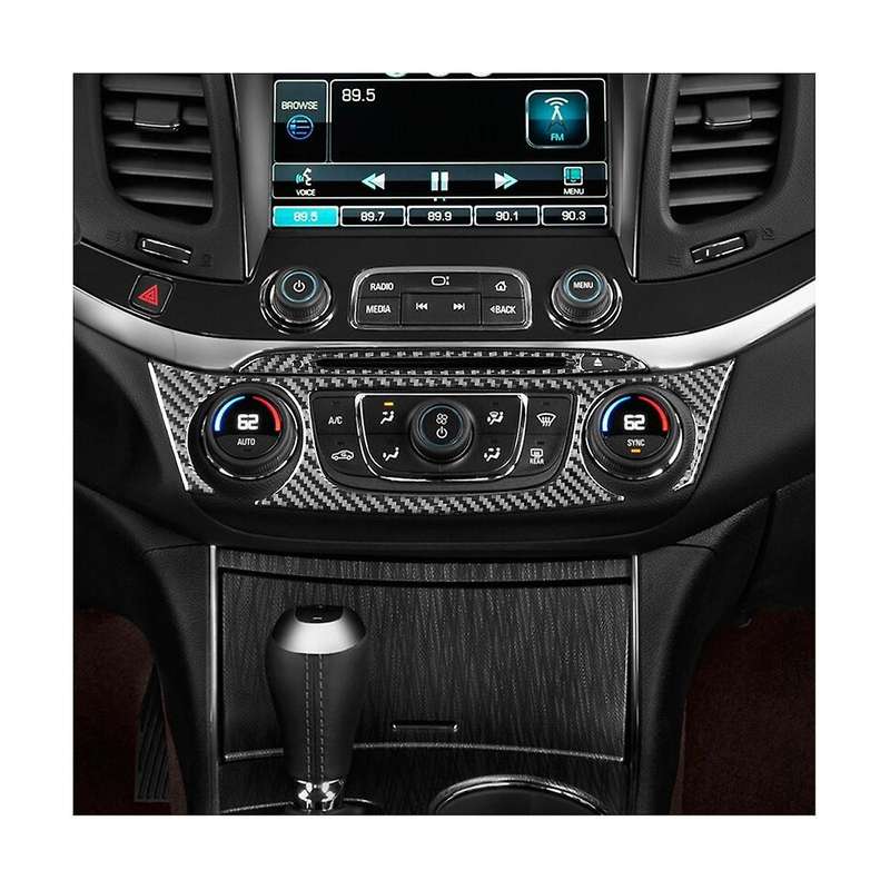 for 2014-2020 Soft Carbon Fiber Car Central Control Air Conditioner Buttons Cover Trim Sticker Acce