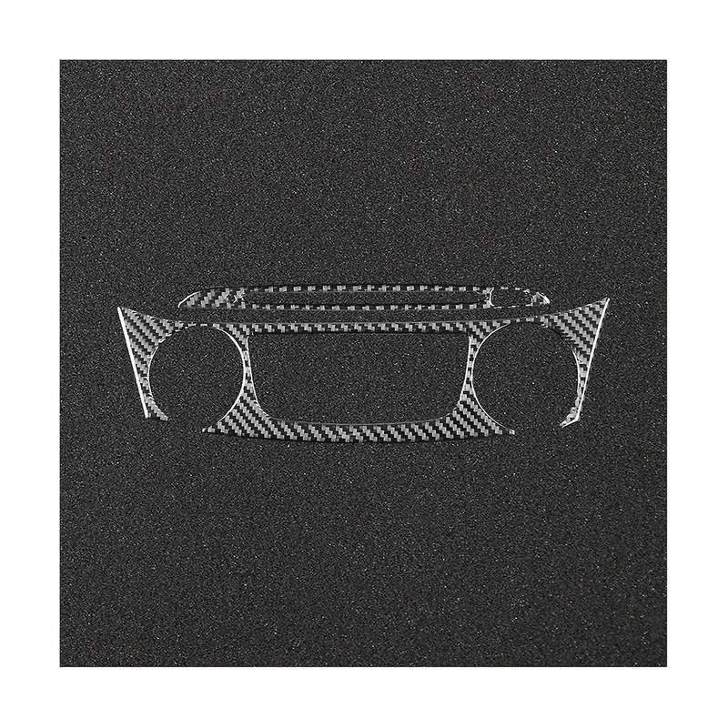 for 2014-2020 Soft Carbon Fiber Car Central Control Air Conditioner Buttons Cover Trim Sticker Acce
