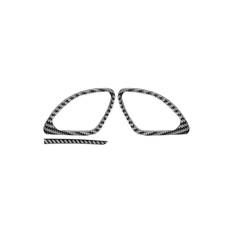 for 2014-2020 Soft Carbon Fiber Car Dashboard Side Air Outlet Vent Cover Trim Sticker Accessories