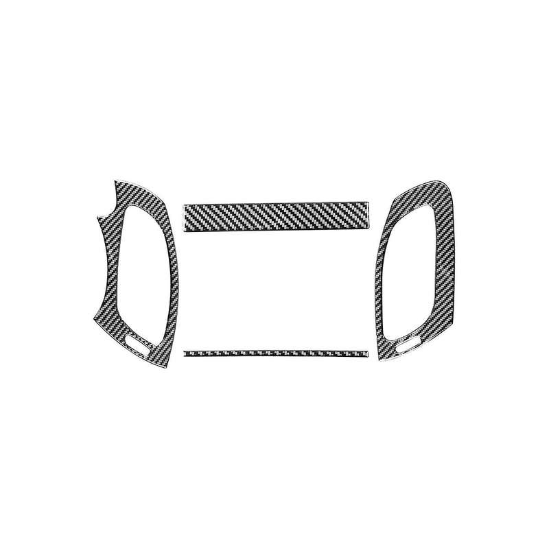 for 2014-2020 Soft Carbon Fiber Car Central Control Cover Trim Sticker Accessories