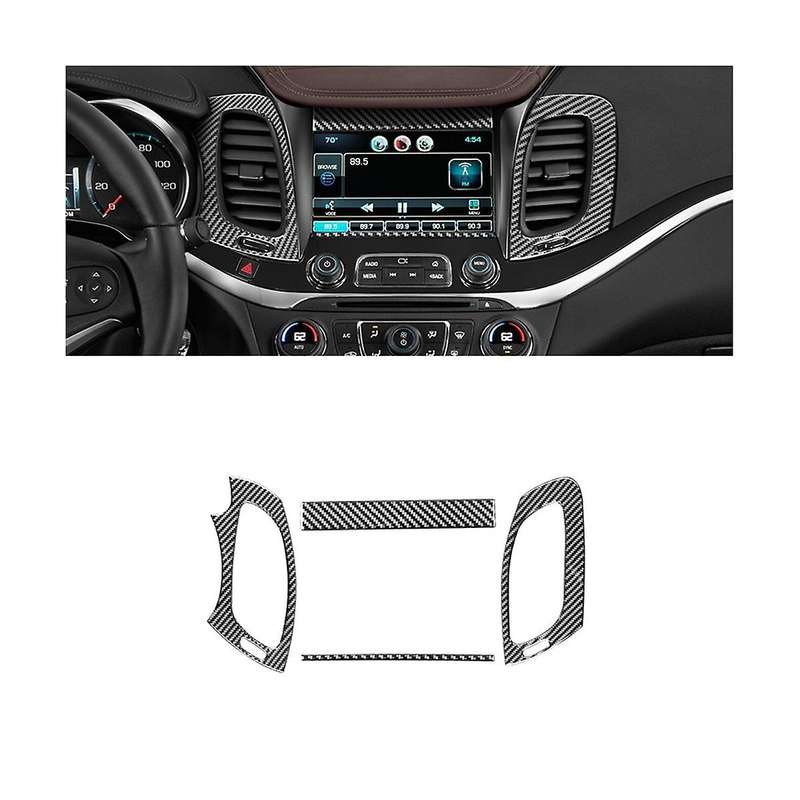 for 2014-2020 Soft Carbon Fiber Car Central Control Cover Trim Sticker Accessories