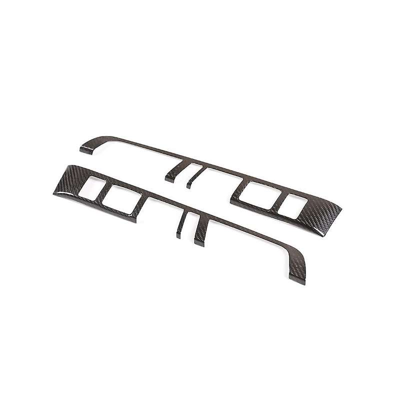 for 2014-2020 Dry Carbon Fiber Center Console Gear Button Frame Cover Trim Sticker Car Accessories