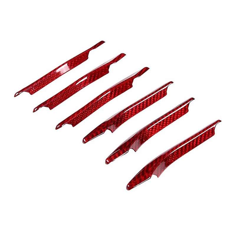 for 2014-2022 Dry Carbon Fiber Car Side Cover Trim Sticker Accessories (Red)