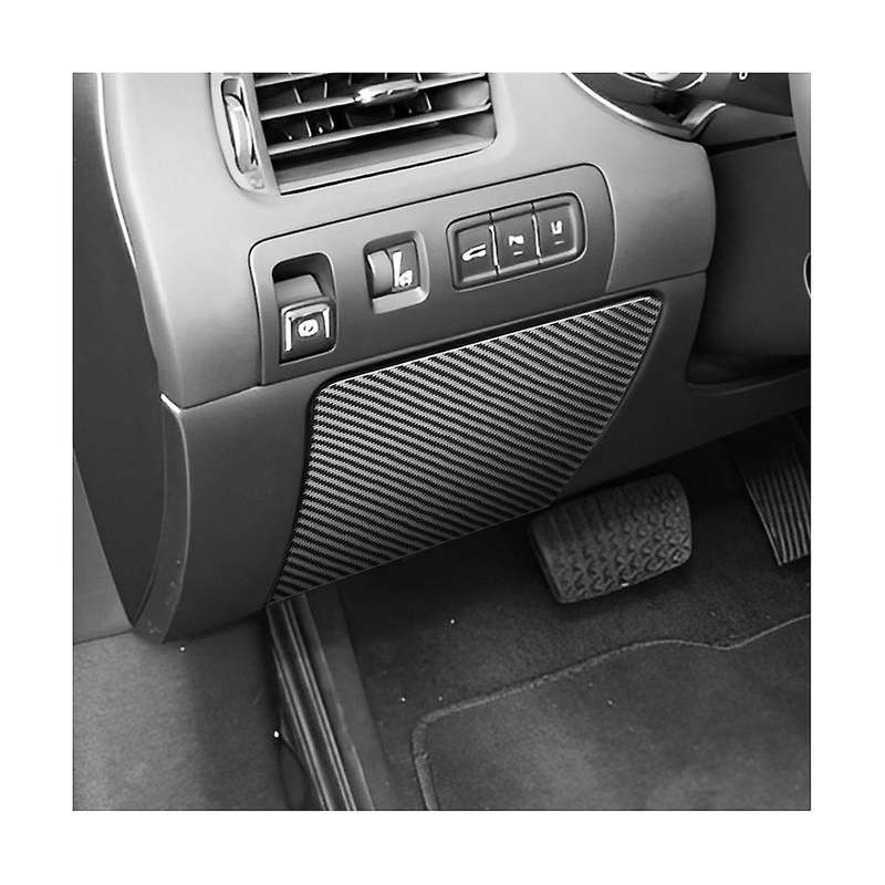 for 2014-2020 Soft Carbon Fiber Car Driver Storage Box Cover Panel Trim Sticker Accessories
