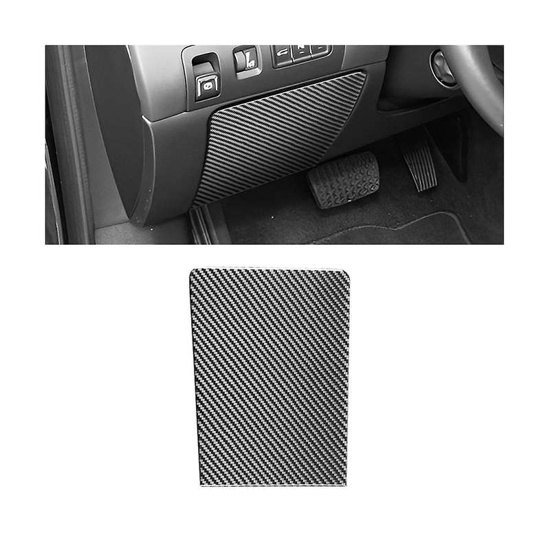 for 2014-2020 Soft Carbon Fiber Car Driver Storage Box Cover Panel Trim Sticker Accessories