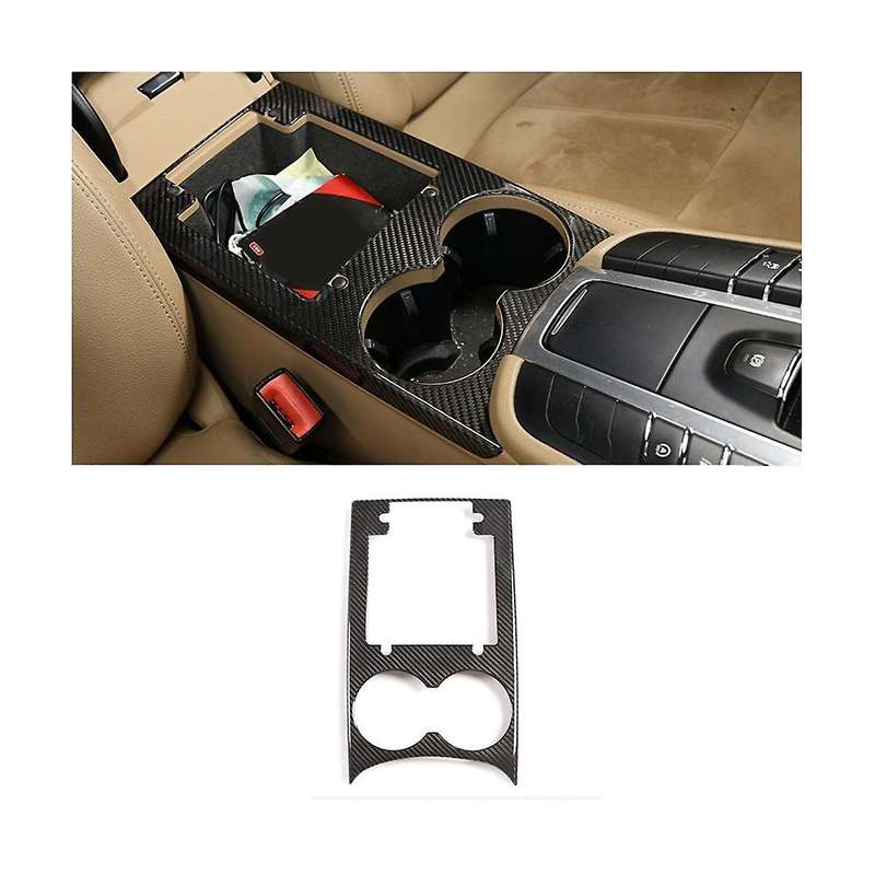 for 2014-2022 Dry Carbon Fibre Central Control Water Cup Holder Panel Frame Cover Trim Car Accessori