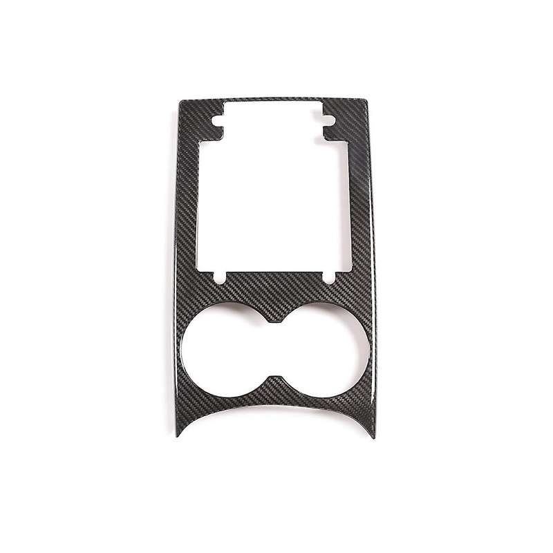 for 2014-2022 Dry Carbon Fibre Central Control Water Cup Holder Panel Frame Cover Trim Car Accessori
