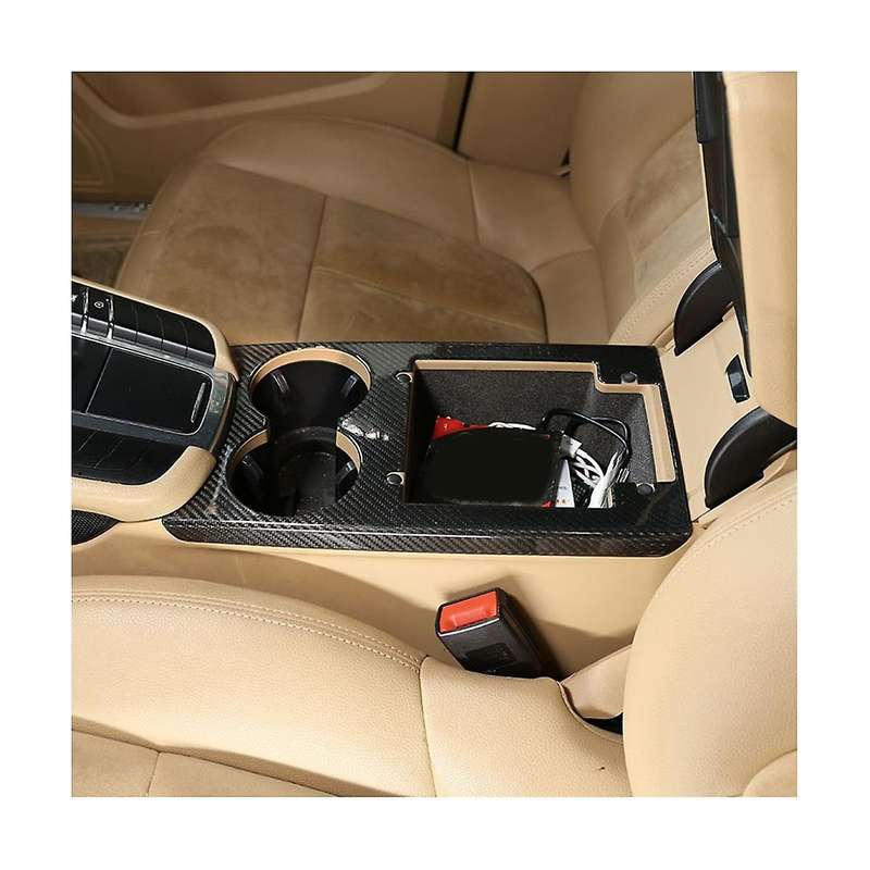 for 2014-2022 Dry Carbon Fibre Central Control Water Cup Holder Panel Frame Cover Trim Car Accessori