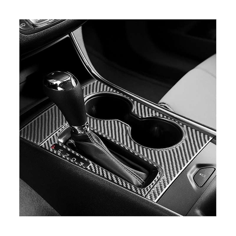 for 2014-2020 Soft Carbon Fiber Car Gear Shift Box Cover Panel Trim Sticker Accessories