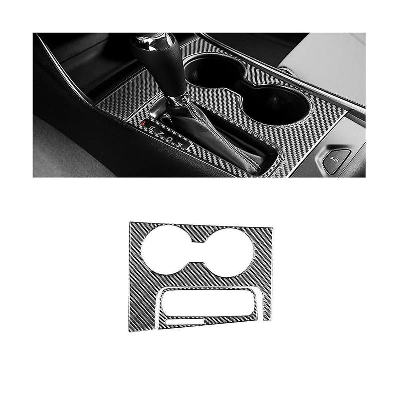for 2014-2020 Soft Carbon Fiber Car Gear Shift Box Cover Panel Trim Sticker Accessories