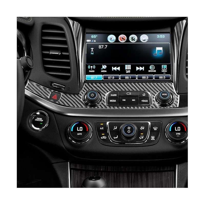for 2014-2020 Soft Carbon Fiber Center Control Button Cover Frame Panel Trim Sticker Accessories