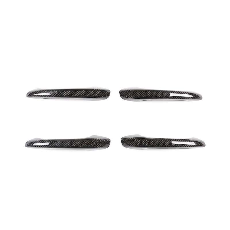 for 2014-2023 Dry Carbon Fiber Car Exterior Door Handle Cover Trim Sticker Accessories (Without Hol