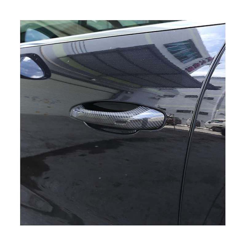for 2014-2023 Dry Carbon Fiber Car Exterior Door Handle Cover Trim Sticker Accessories (with Holes)