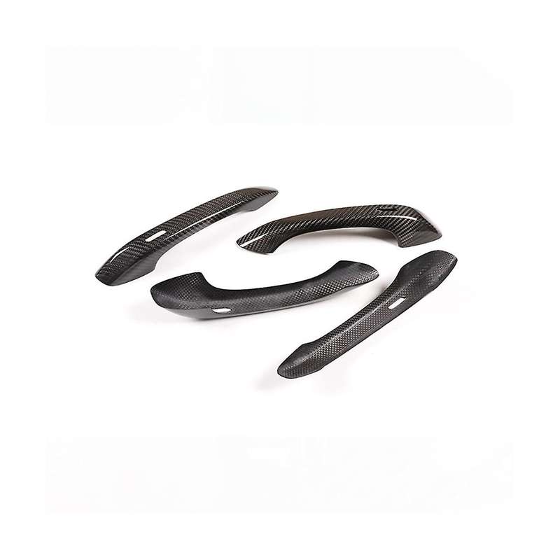 for 2014-2023 Dry Carbon Fiber Car Exterior Door Handle Cover Trim Sticker Accessories (with Holes)
