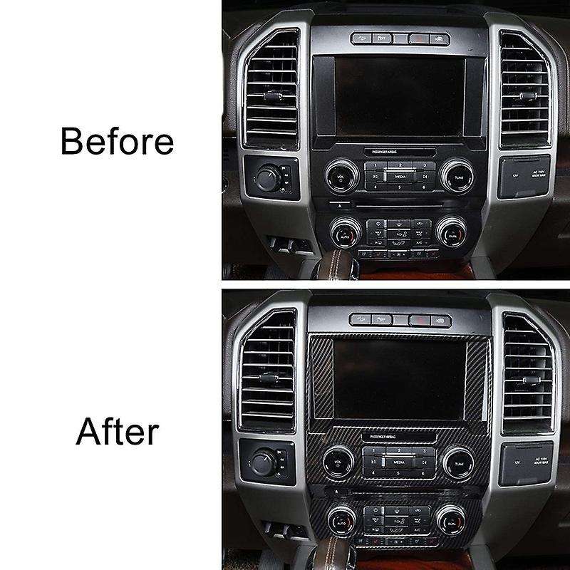 for 2015 2016 2017 2018 2019 2020 Central Control Air Conditioning & GPS Navi Panel Trim, ABS Carbon