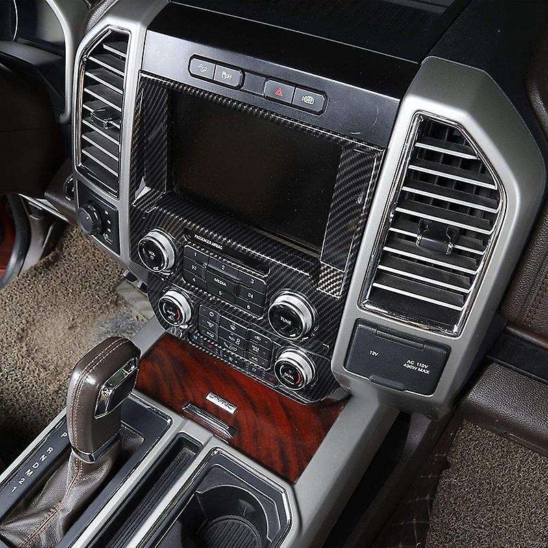 for 2015 2016 2017 2018 2019 2020 Central Control Air Conditioning & GPS Navi Panel Trim, ABS Carbon