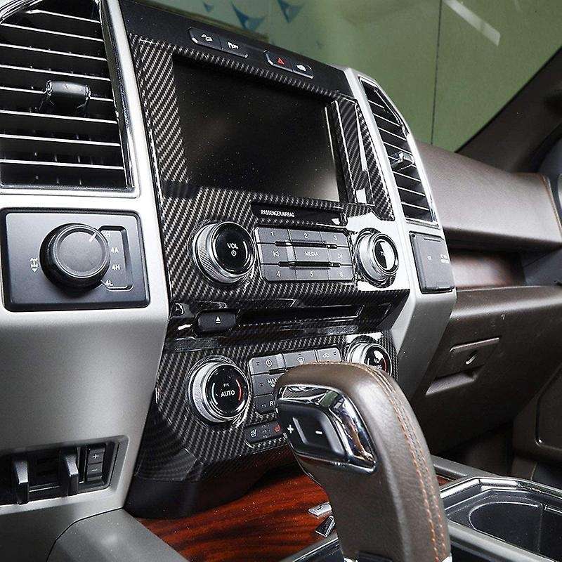 for 2015 2016 2017 2018 2019 2020 Central Control Air Conditioning & GPS Navi Panel Trim, ABS Carbon