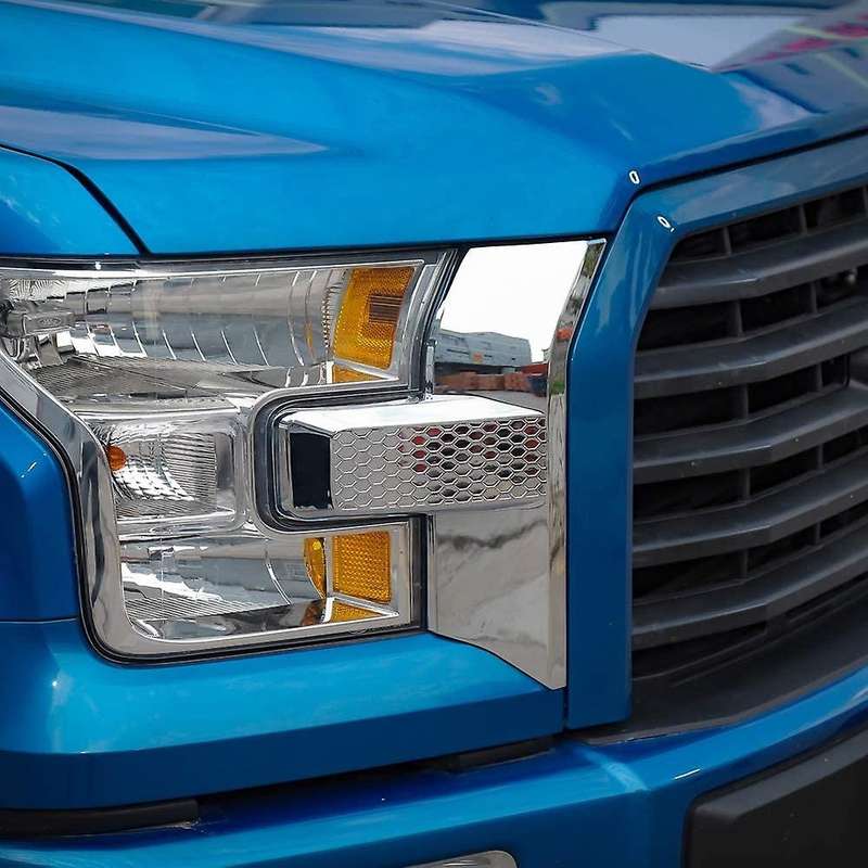 for 2015 -2020 Car Front Bumper Headlight Grille Cover Trim Eyebrow Decoration Sticker Accessories