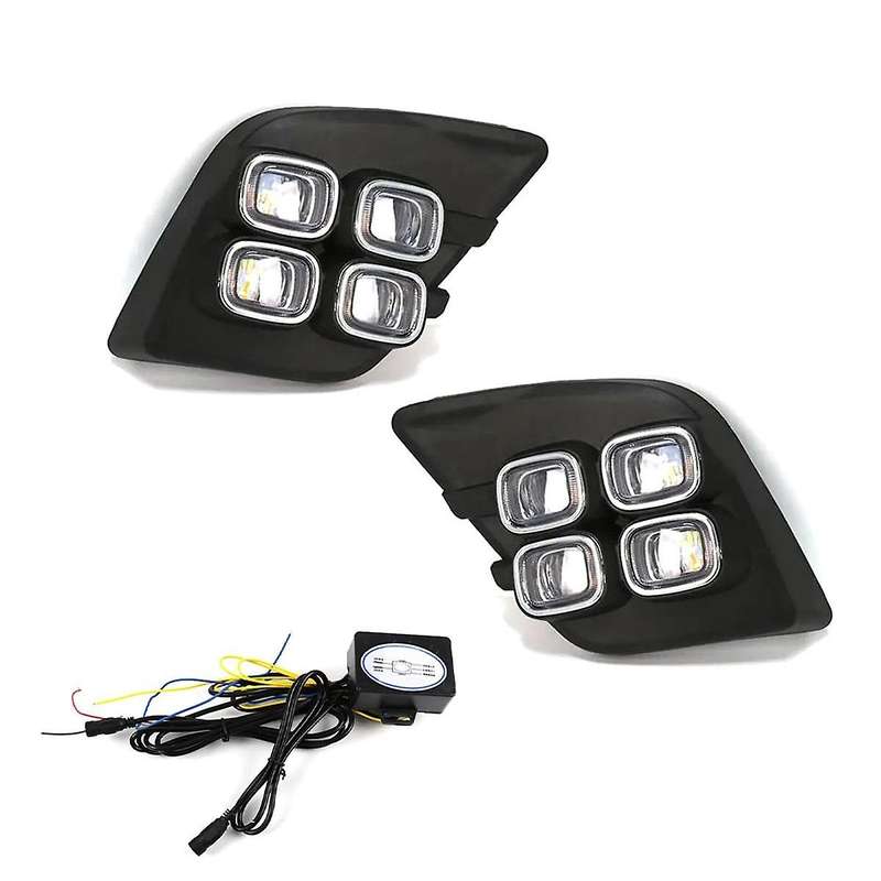 for 2015 2016 Front Bumper Led Turn Signal Light Daytime Running Light Front Fog Light