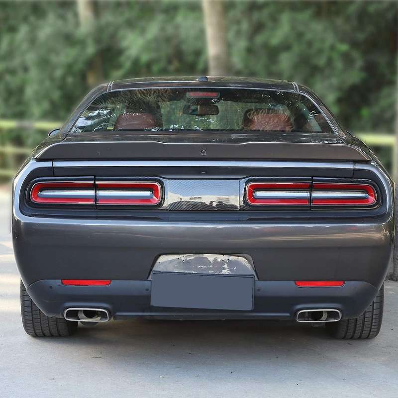 for 2015+ Car Carbon Fiber Taillight Cover Trim Rear Tail Light Lamp Decoration Frame Accessories, 5