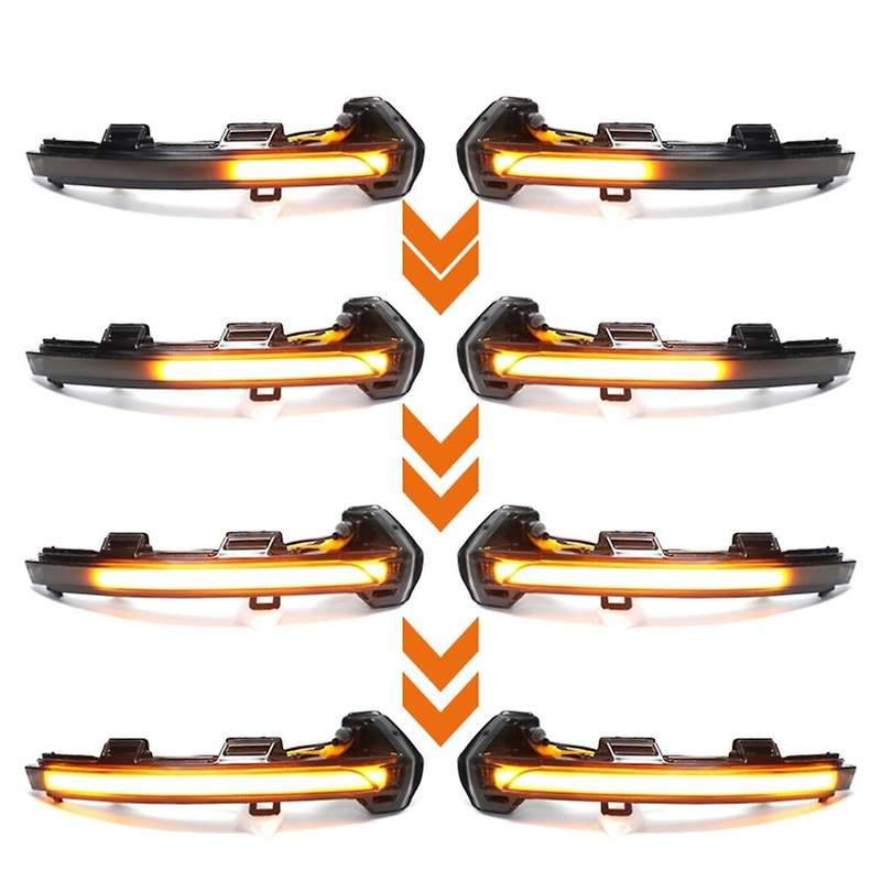 for 2015 2016 2017 2018 2019 2Pcs Car Dynamic LED Turn Signal Light Rearview Mirror Blinker Indicato