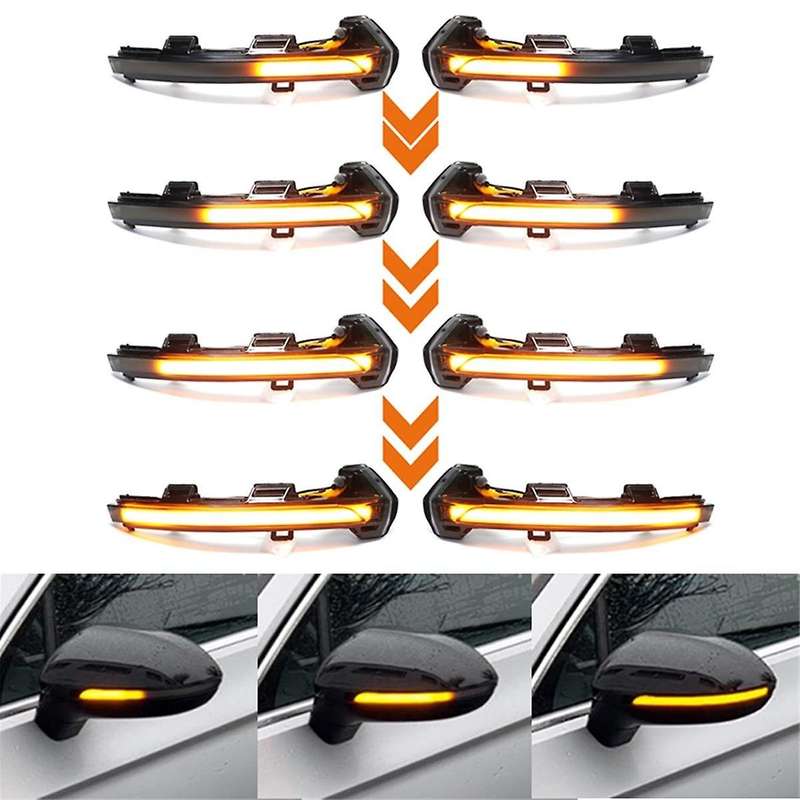 for 2015 2016 2017 2018 2019 2Pcs Car Dynamic LED Turn Signal Light Rearview Mirror Blinker Indicato