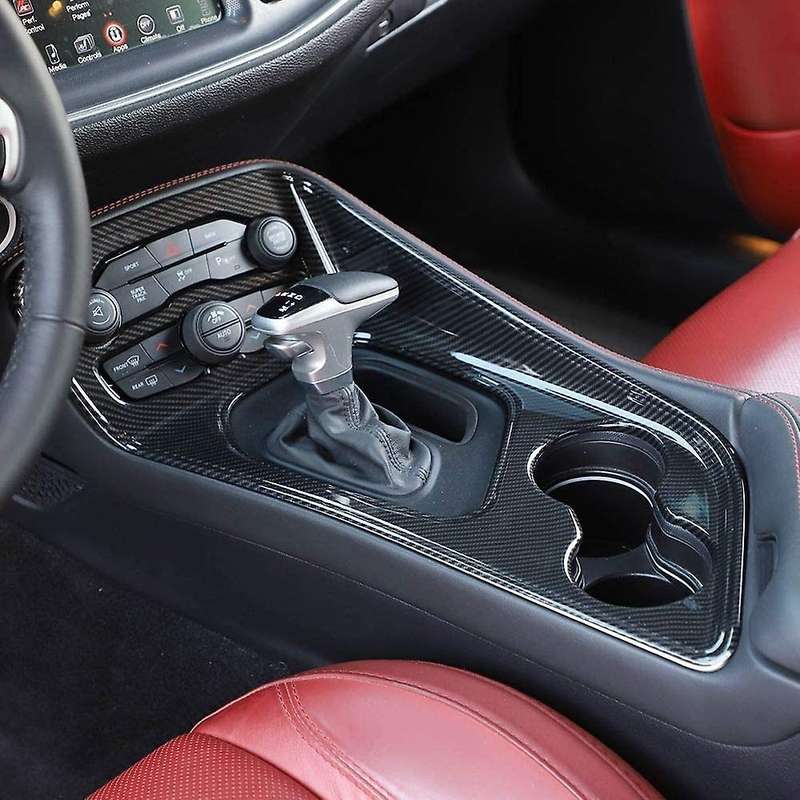for 2015+ Car Gear Shift Panel Trim Cover Frame Decal Carbon Fiber Car Accessories