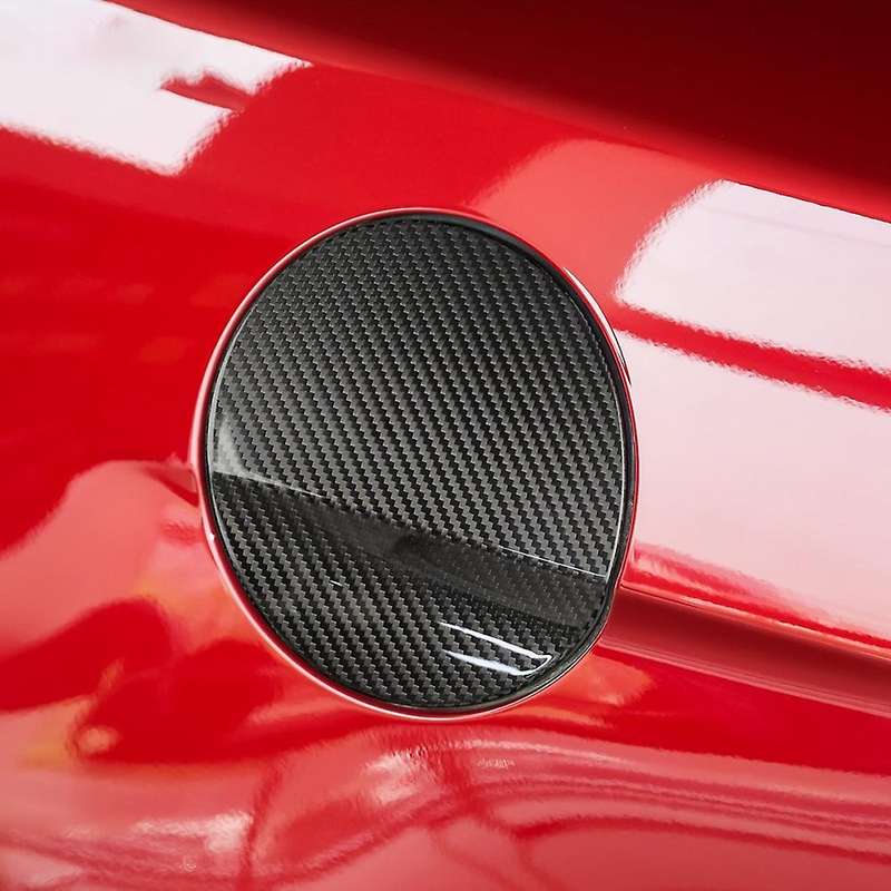 for 2015 2016 2017 2018 2019 Accessories Hard Carbon Fiber Sticker Car Tank Cap Fuel Tank Cover
