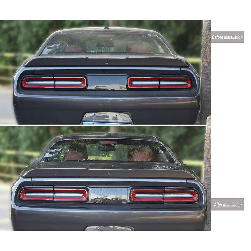 for 2015+ Car Taillight Cover Trim Rear Tail Light Lamp Decoration Accessories Carbon Fiber,1Pcs
