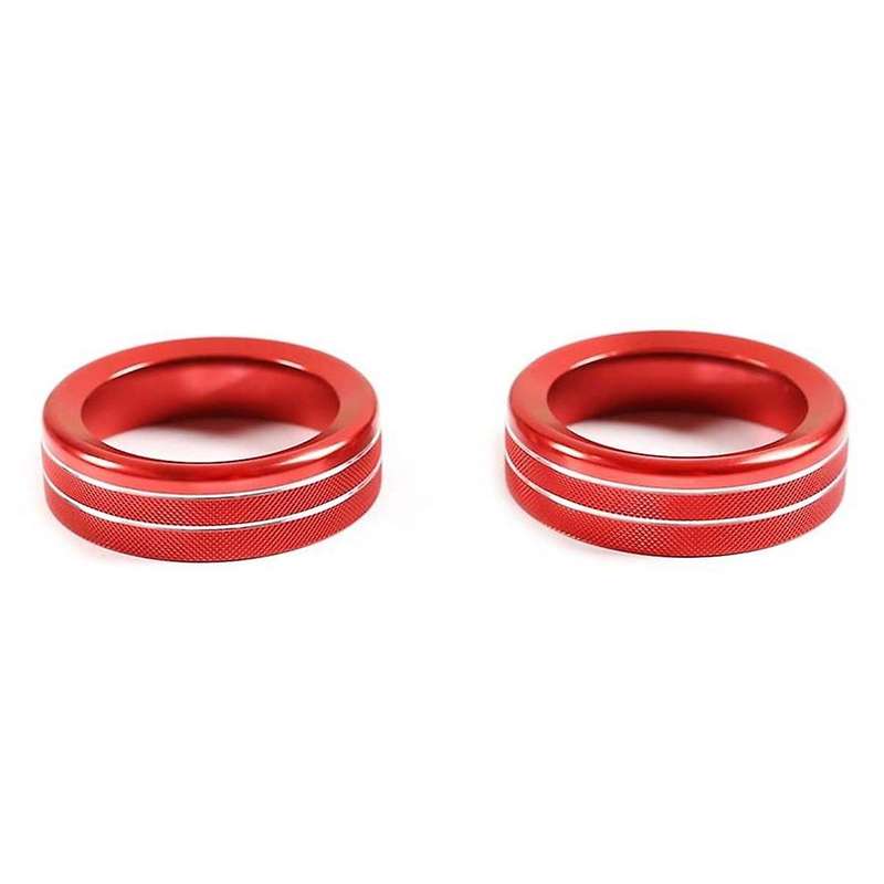 for 2015-2018 Centre Console Volume Tune Knob Button Cover Decor Trim Interior Accessories - Red
